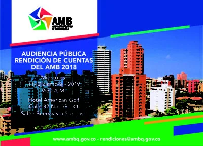 EN EL DISTRITO DE BARRANQUILLA AMB RINDE CUENTAS
