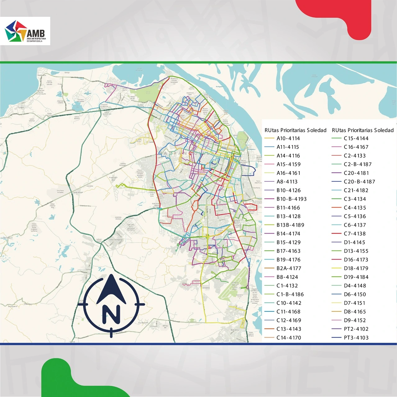 Ante suspensión de operaciones de Transmetro, AMB invita a utilizar con prudencia las rutas priorizadas en el transporte público colectivo
